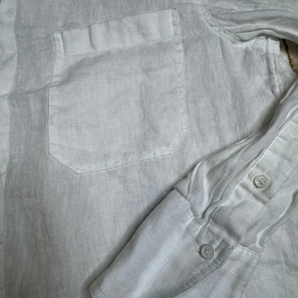 The White Company White Label 100% Linen Button Up Shirt Women's US 6 UK 10 - Picture 6 of 6